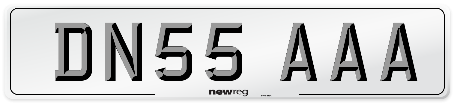 DN55 AAA Number Plate from New Reg